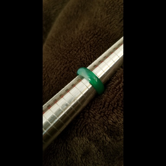 Beautiful natural green agate ring each unique - Picture 7 of 7